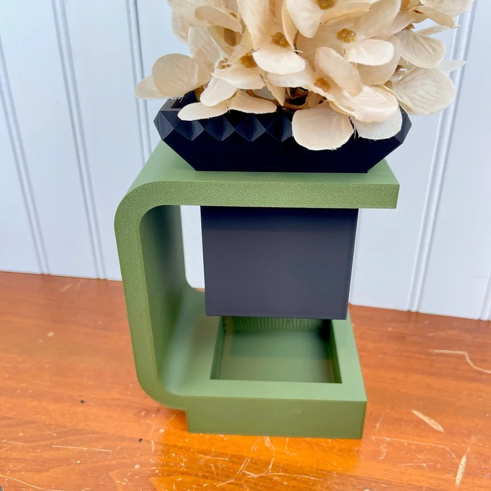 The Daka Planter, Drainage Hole and Stand, Indoor Flower Pot, Succulent Pot